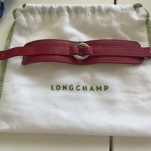 Longchamp - Leather Bracelet - Red